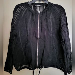 Zara Zipper Down Blazer
